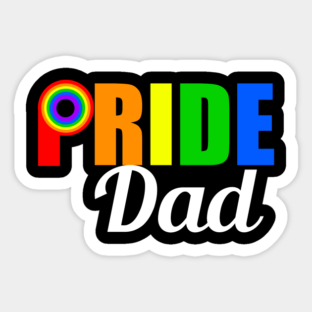 Gay Pride Dad Sticker by epiclovedesigns